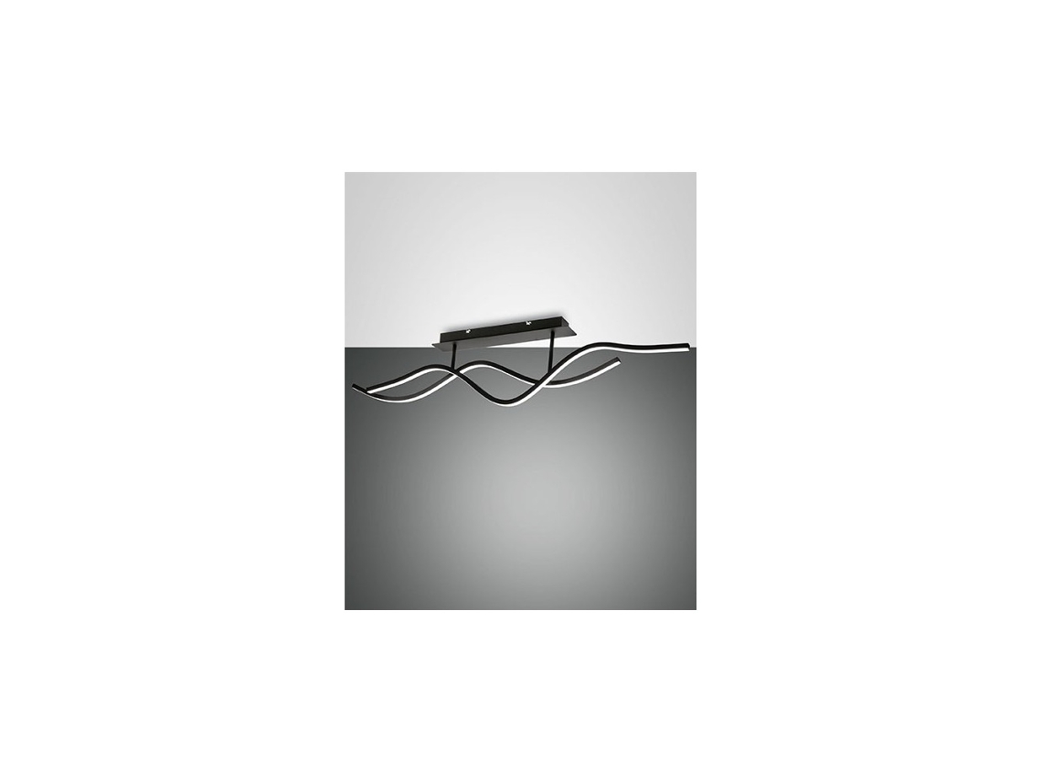 Lámpara de techo colgante LED Sinuo 36W Negro 3666-65-101 FABAS LUCE