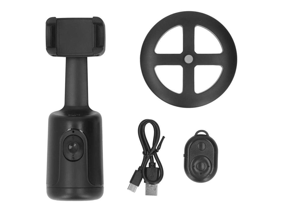 Soporte para teléfono con seguimiento facial automático, soporte inteligente para selfies y grabaciones.