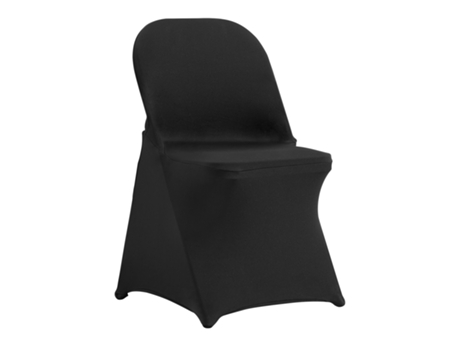 VEVOR 50PCS Fundas para sillas plegables de spandex elástico negro para cenas de bodas