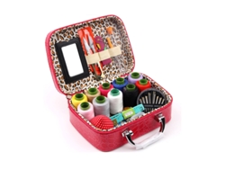 Kit de Costura em Couro com 13 Peças Ferramentas para Artesanato em Couro (faça Você Mesmo) MDUG (vermelho)