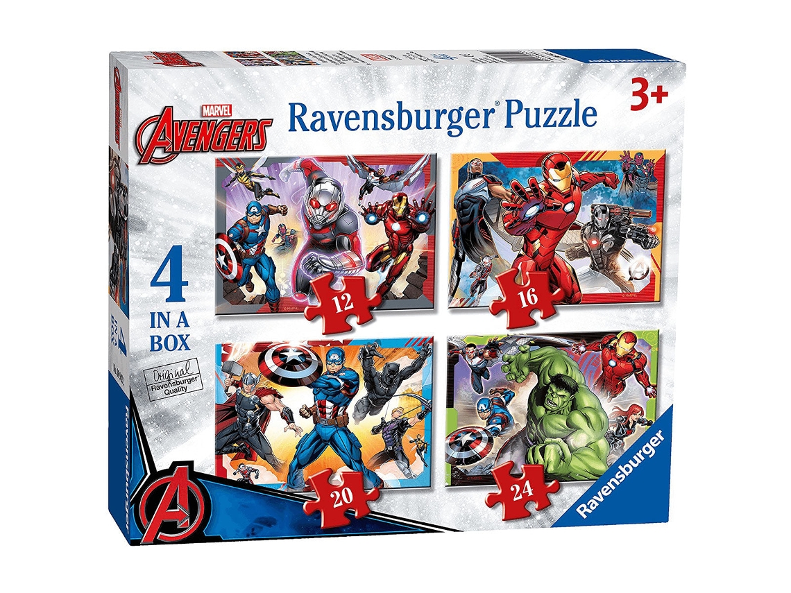 Ravensburger Marvel Avengers 4 Puzles en Caja