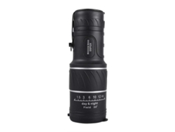 Telescopio monocular HD negro de 40 x 60, diseño de bolsillo, prisma Bak4, fácil de transportar, enfoque, visión nocturna, para exteriores, película verde.