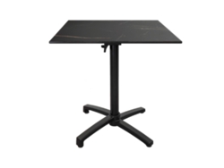 RESTOOTAB - Mesa plegable para exterior 70x70 - mármol fuego