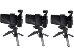 Soporte Para Teléfono De 3 Piezas Con Trípode Para Montar El Teléfono Móvil En El Bolsillo, Práctico Color Negro.