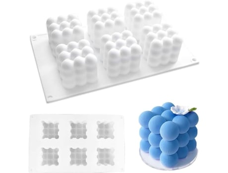 Moldes de cubo, molde de silicona para hornear pasteles de chocolate y hacer velas hechas a mano en 3D, herramientas de bricolaje para postres de m...