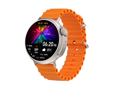 Smartwatch Mt30 Serie 8 Carga inalámbrica 300Ma Batería GPS Seguimiento Goma naranja Fitness