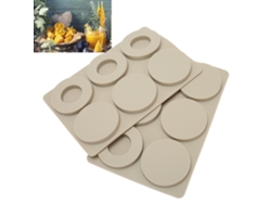 2 Moldes De Silicona, 6 Anillos Circulares Para Velas De Aromaterapia, Yeso, Jabón Artesanal, Bricolaje.