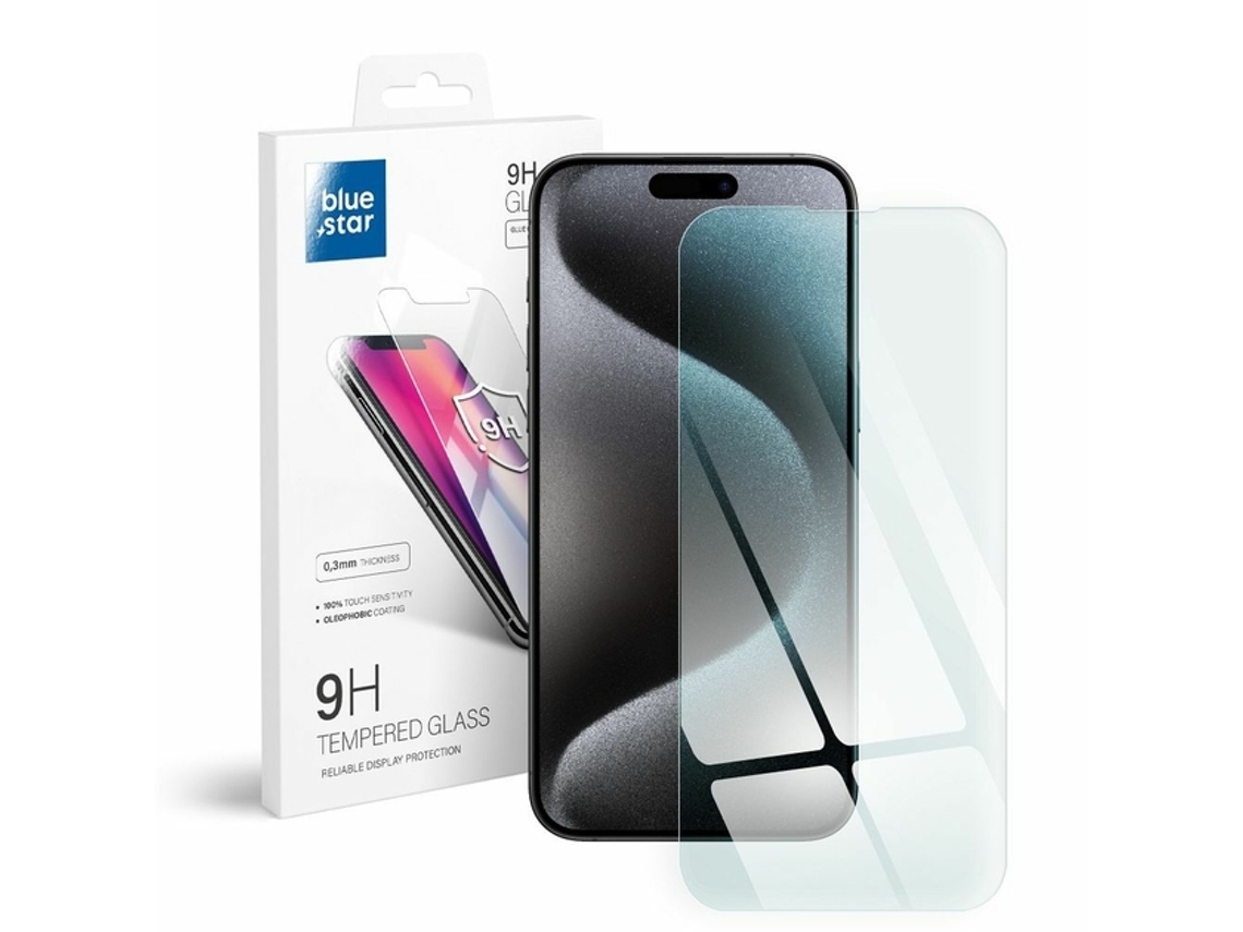 Protector de Pantalla para iPhone 15 Pro Max BLUE STAR Vidrio Templado Transparente