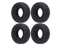 4 Neumáticos Para Coches Rc De 1 Pulgada (55x19 Mm) De Goma Para Crawler Axial Scx24 Fms Fcx24 Ax24 1/18 1/24