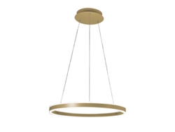 Lámpara colgante LED Palau 60w 3000k regulable Ø60cm Oro Mate Diseño moderno en metal y metacrilato Fabas Luce