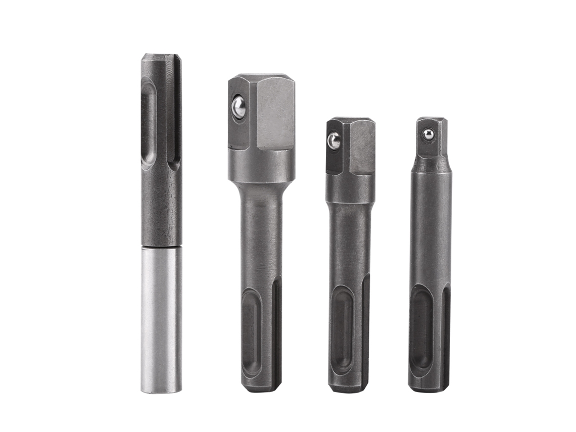 Adaptador Sds Plus Para Extensiones De Brocas Hexagonales De 1/4" Y Cuadradas De 1/4", 3/8" Y 1/2".
