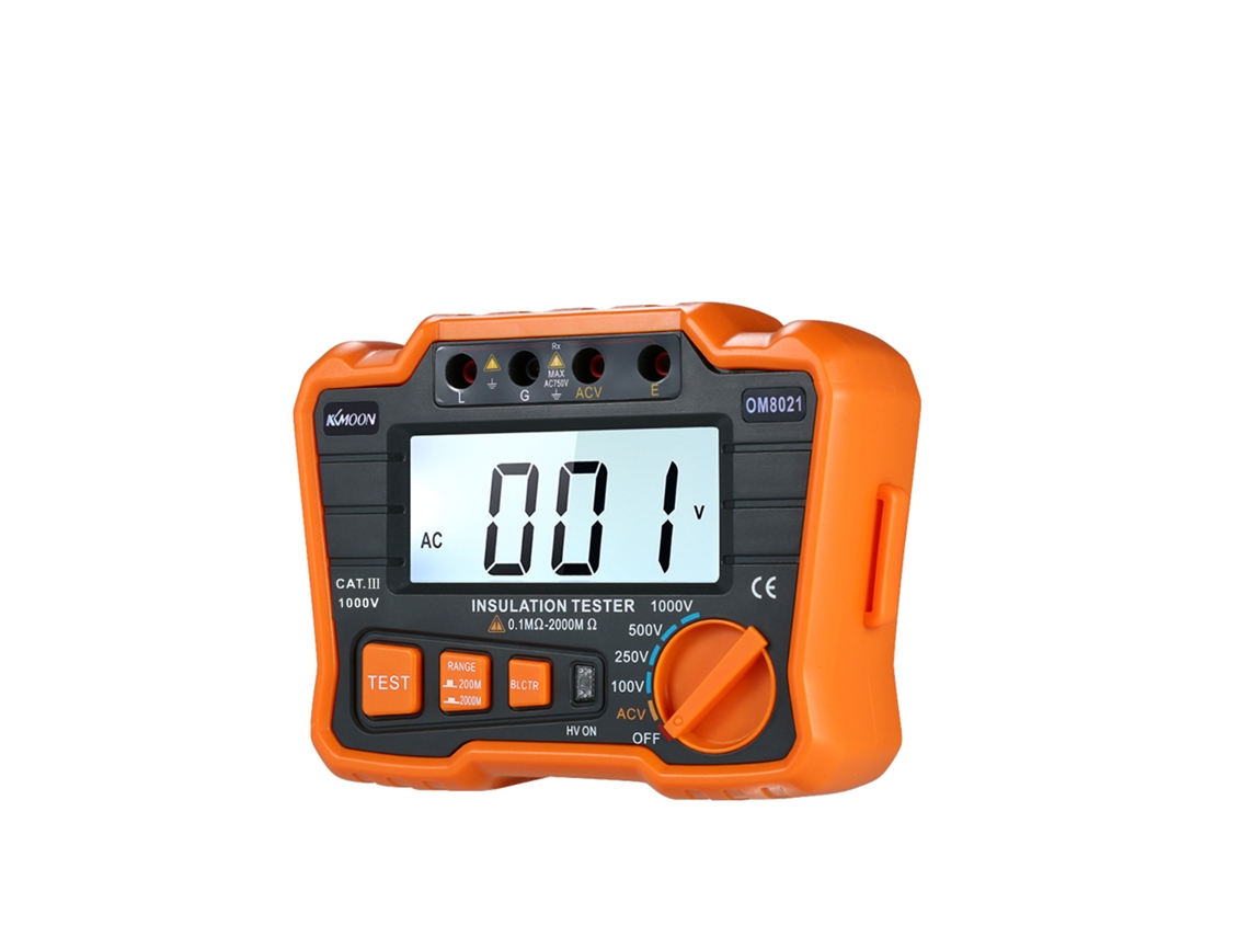 Megóhmetro Kkmoon De 1000 V, Comprobador De Resistencia De Aislamiento Con Pantalla Lcd Retroiluminada, Voltímetro Ca/cc