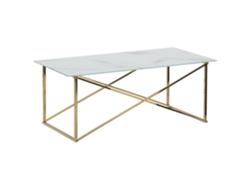 Mesa auxiliar BELIANI Emporia de Vidrio templado Blanco 50x100x40