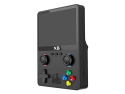 Consola Portátil KLACK X6 de 32 bits, Con más de 10000 Juegos, Soporte para 11 Simuladores, Extensión de Tarjeta MicroSD, 3.5 pulgadas - Negra