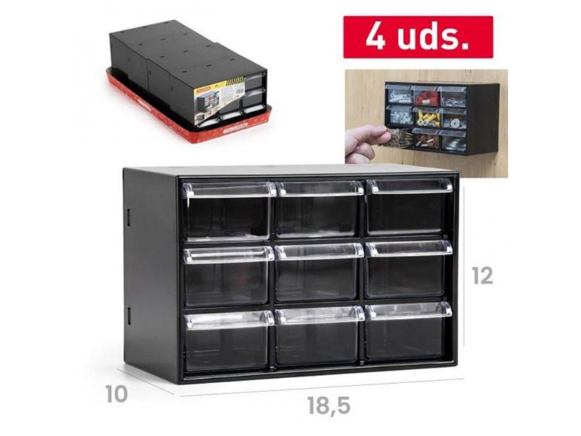 Gabinetes de almacenamiento apilables de acrílico transparente de 12 cajones para organización del hogar y la oficina, organizadores de plástico.