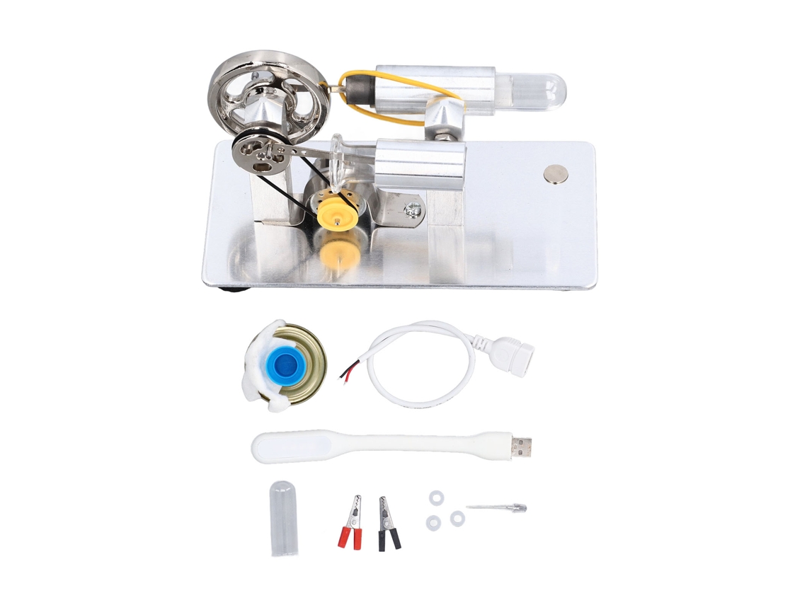 Rebe-kit De Motor Stirling Modelo Gerador De Eletricidade Led Para Educação Em Ciências Físicas