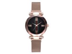 Reloj De Pulsera Sencillo Y Elegante Para Mujer Con Correa De Aleación De Metal Dorado.