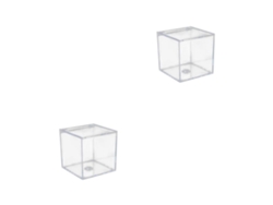 Caja de cartón acrílico transparente con tapa, 1/2/3, para regalo del hogar, 10 cm