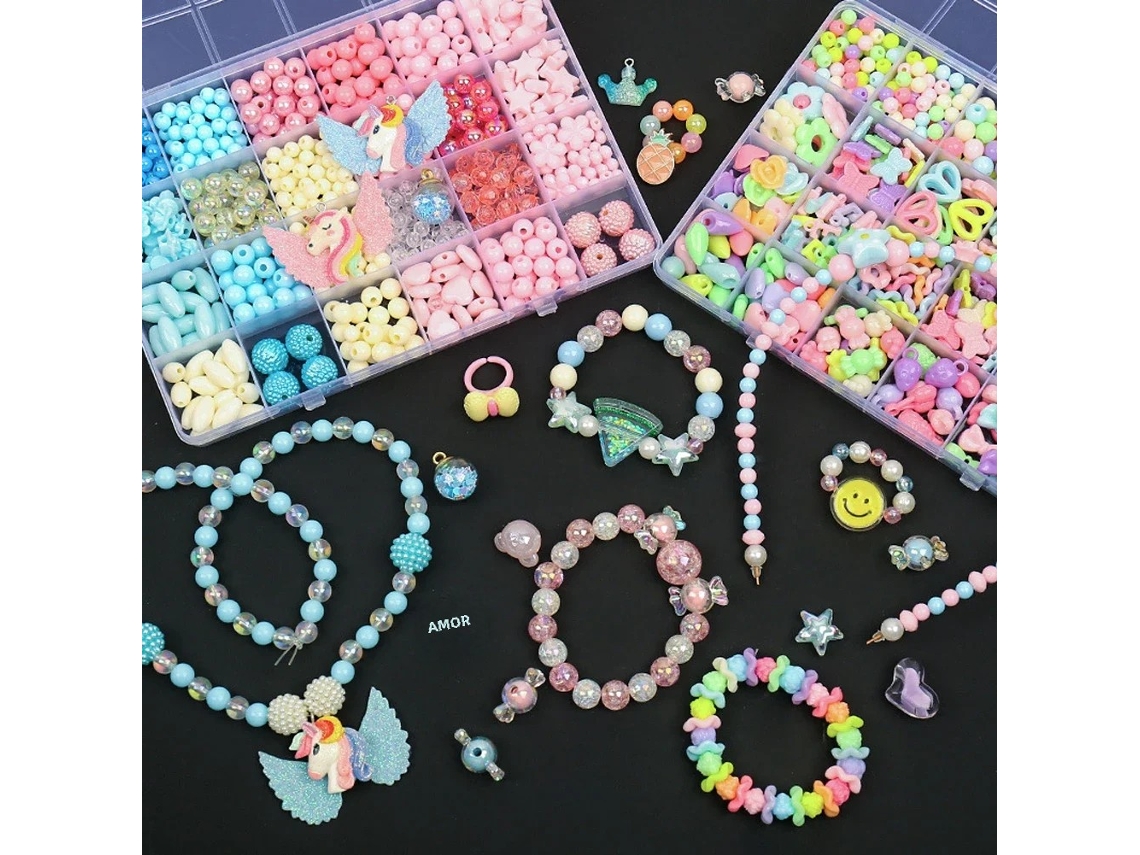 (estilo H) 500 Cuentas Hechas A Mano Para Manualidades, Juguetes Para Niños, Cuentas Sueltas Creativas, Pulseras, Collares Y Joyas.