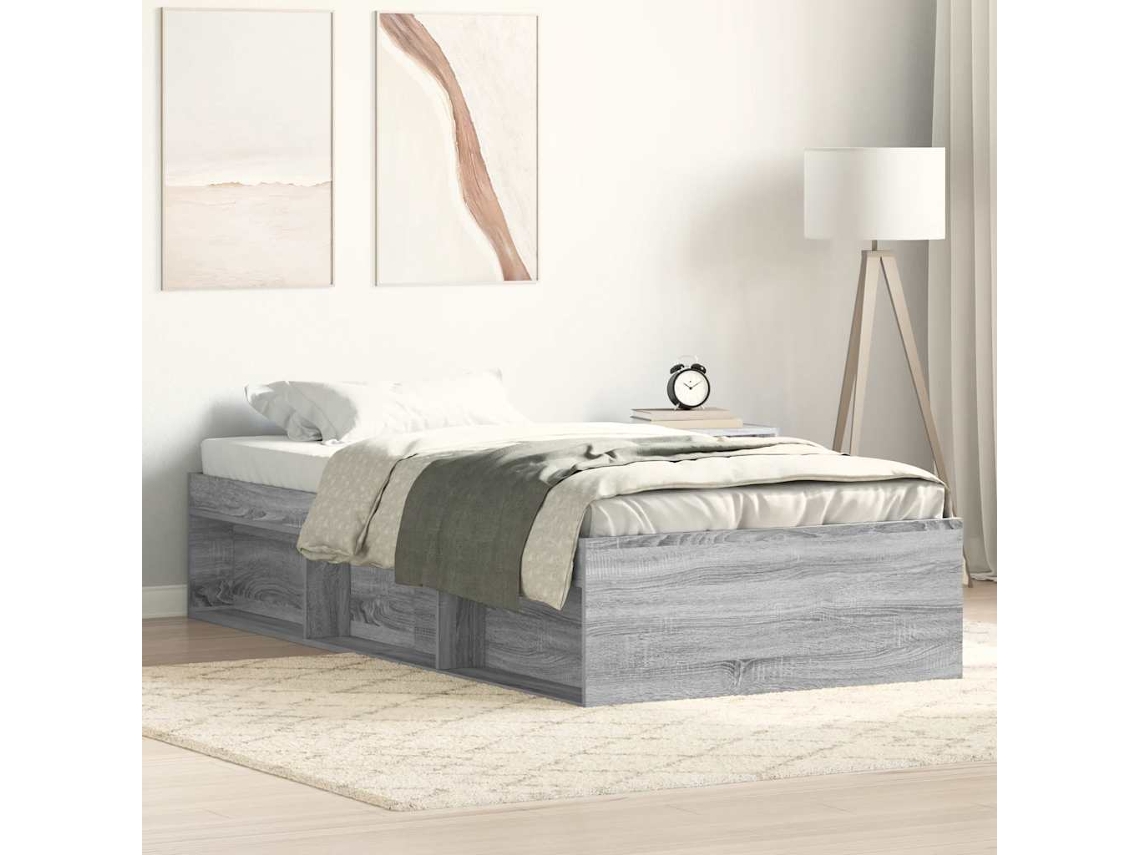 Estructura De Cama Gris Sonoma 100x200 Cm