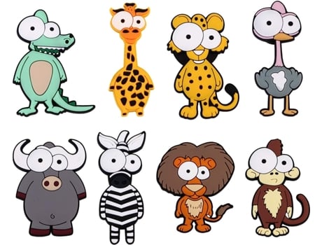 8 Uds imanes de nevera de animales silicona 3D dibujos animados zoológico Animal nevera pegatinas magnéticas para pizarra blanca armario de cocina ...