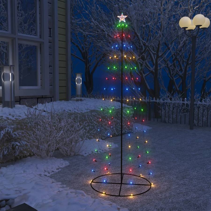 Árbol de Navidad VIDAXL 100 Luces LED Multicolor (PVC - Metal - 70x180 cm)