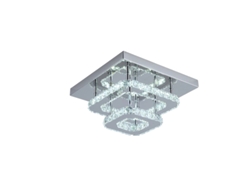 Lámpara de techo de cristal moderna, LED de bajo consumo, temperatura de luz personalizable, 27 cm x 27 cm, blanco frío OEM