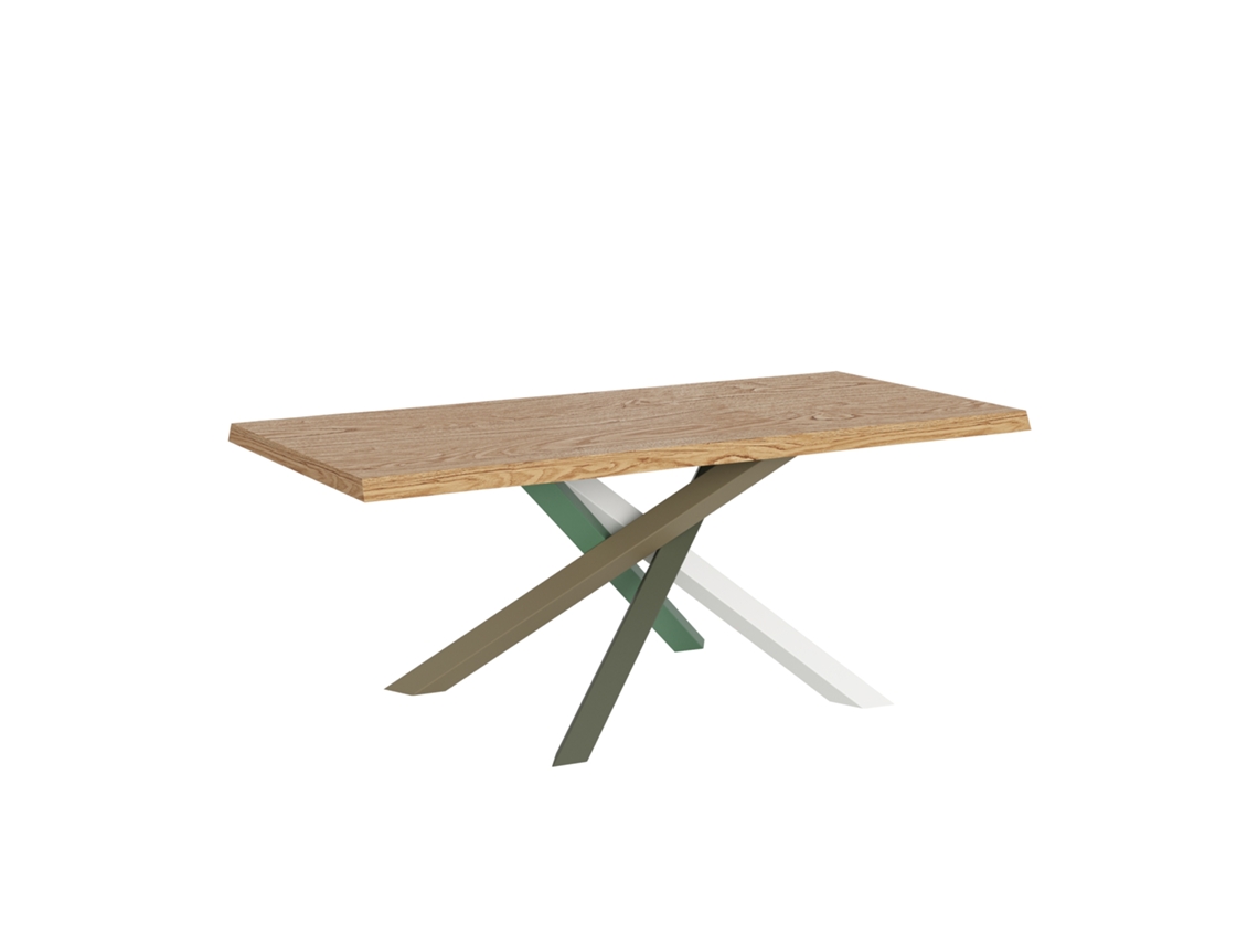 Mesa Fija Versalux 90x180 Cm Patas Roble Pelado 4/a Itamoby