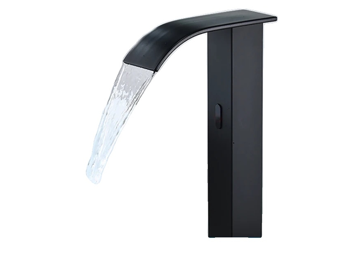Grifo para lavabo, tecnología de sensor inteligente, control automático de temperatura del agua, negro alto B
