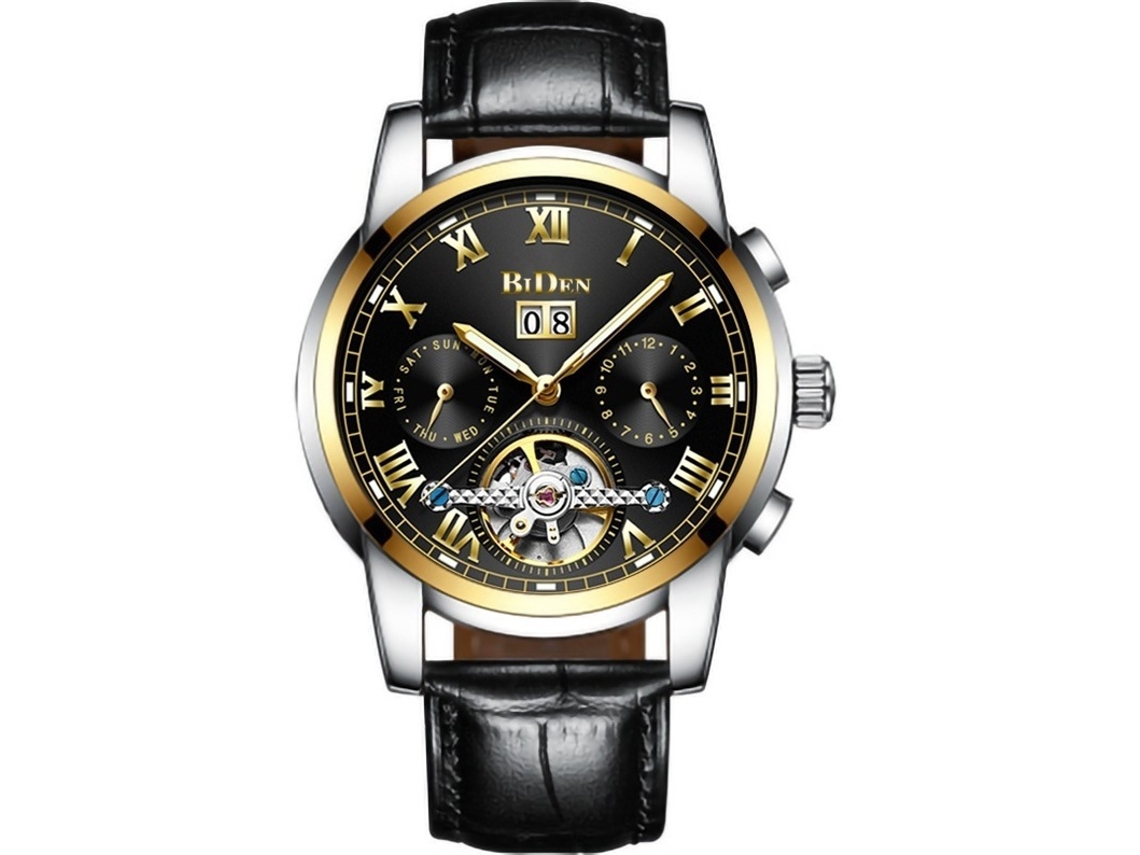 Reloj Mecánico Automático Multifuncional Para Hombre Con Fondo De Caja Esqueletizado Y Tourbillon.
