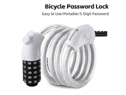 Candado De Seguridad Para Bicicleta/moto, Candado De Acero Con Código De 5 Dígitos, Antirrobo, Portátil, Elástico, 1,2 M