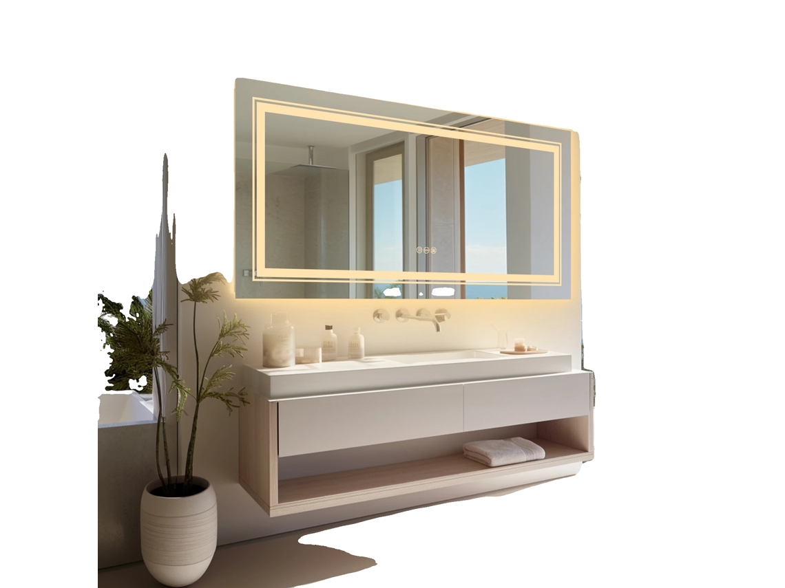 Espejo de baño, LED de tocador, regulable, antivaho, 48 x 32 pulgadas, OEM