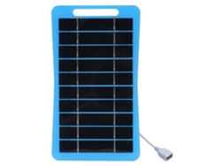 Carregador De Painel Solar 5w 5v Silício Monocristalino Portátil Com Alça Para Viagem E Acampamento
