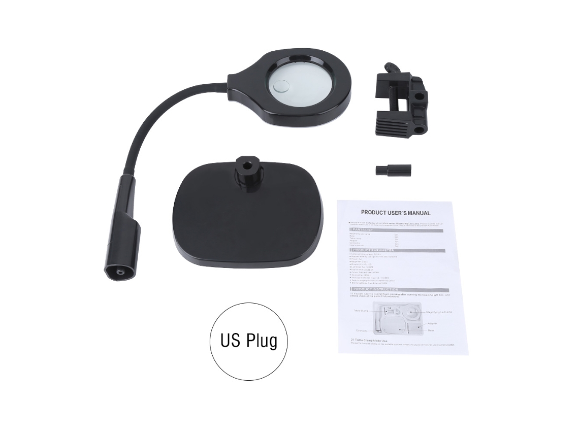 Lámpara LED con amplificador para amplificación e iluminación