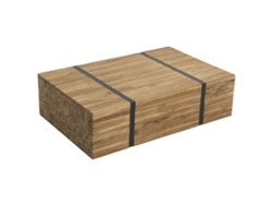 Mesa auxiliar BELIANI Gander de Madera de teca Madera clara 69x110x37