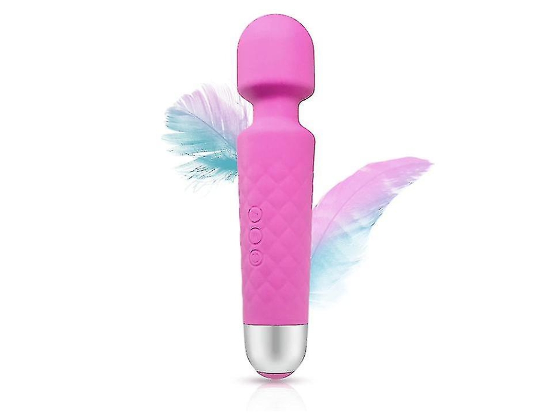 Masajeador Personal Recargable Con 20 Modos De Vibración Y 8 Velocidades, Inalámbrico, Resistente Al Agua, Silencioso Y Potente (rosa)