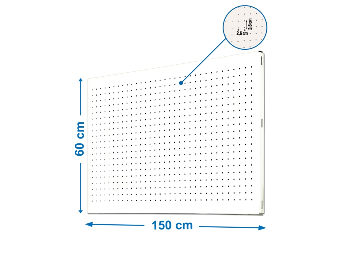 Panel perforado Panel Perforado 1500x600mm Blanco