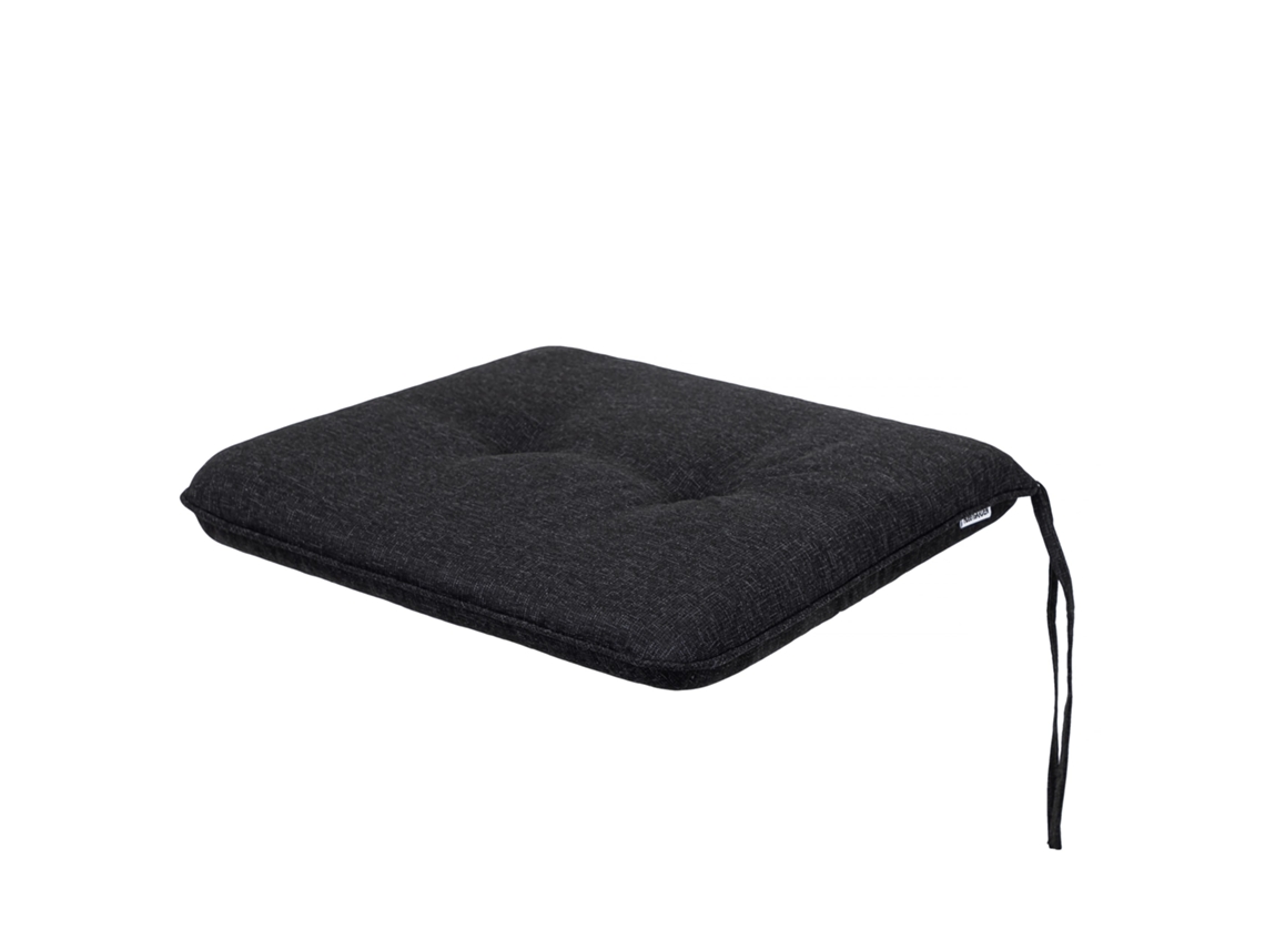 Cojín para Silla de Salón, Cocina, Comedor o Jardín para Interior y Exterior - 1 Pieza 50x43cm - Doble cara - Negro SALES CORE