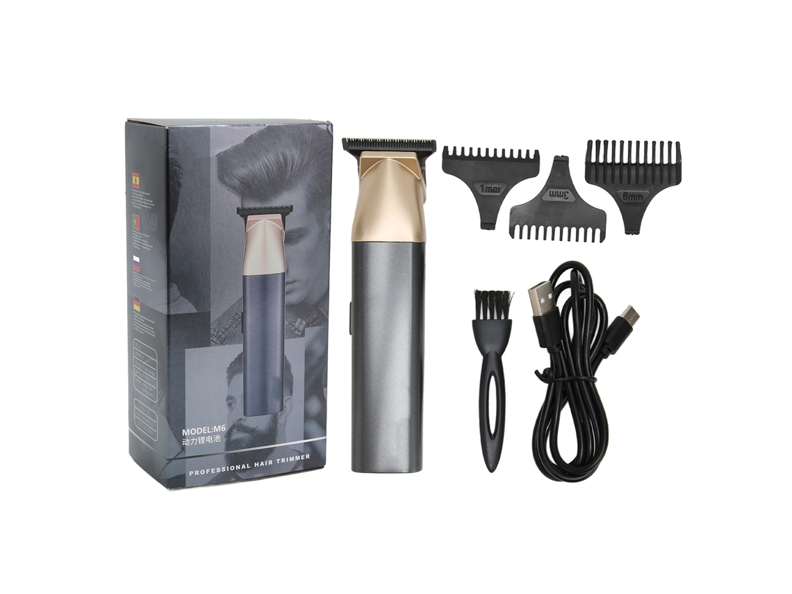 Cortadora De Pelo Eléctrica Hoja T Profesional Carga Usb 1500mah Baja Vibración Ruido Trimmer De Corte De Pelo