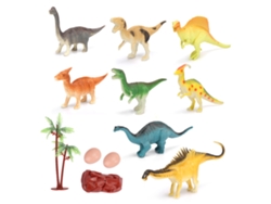 Set De 8 Piezas De Dinosaurios En Miniatura Con Huevos Y Base Para Niños De 3 Años En Adelante.