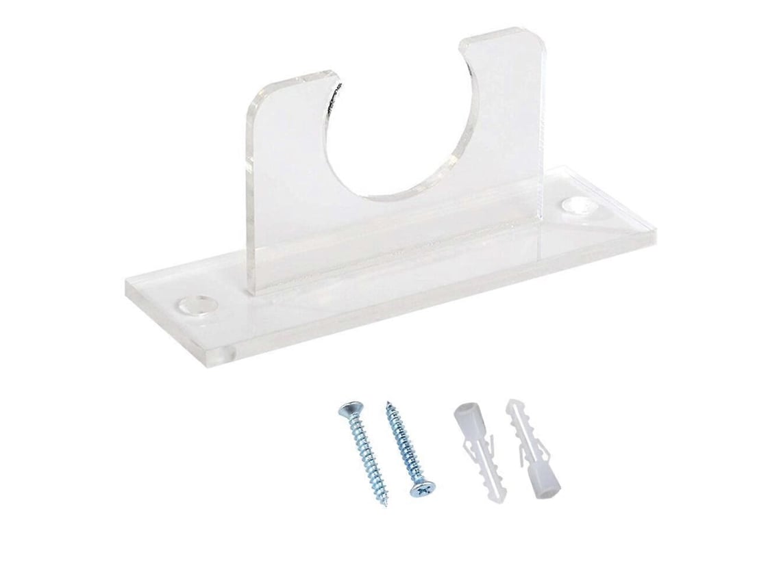 Rebe-soporte De Pared Para Bate De Béisbol Acrílico Vertical Bracket Para Softbol Stand Decorativo 10x7cm Transparente