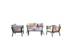 Conjunto Relax CONCEPT U Anahma Aluminio y Cuerda Crudo e Negro