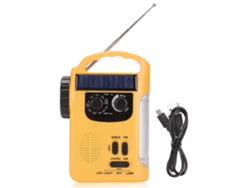 Radio De Manivela Con Energía Solar (iluminación Led, Carga Móvil)