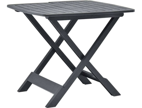 Mesa de jardín VIDAXL Antracita Plástico (79x72x70 cm)