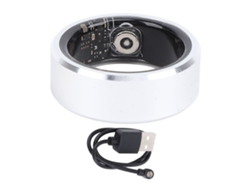 Anel Inteligente Rastreador De Saúde Ip68 Resistente À Água Bluetooth 5.1 Fitness Sono Para Mulheres Homens Prata Tamanho 9