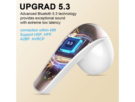 Auriculares Bluetooth, Auriculares Intrauditivos Inalámbricos Bluetooth 5.3 con 4 Micrófonos, Auriculares Inalámbricos 2024 Auriculares con Reducci...