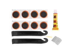 Kit De Reparación De Neumáticos De Bicicleta Con Parches Autoadhesivos, Palancas Y Papel De Lija Portátil.