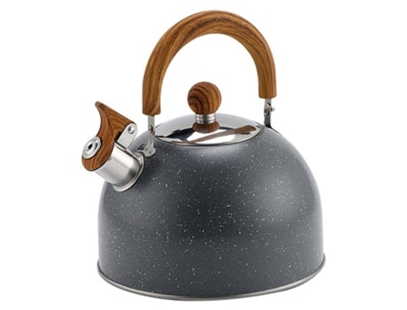 Hervidor de té hervidor de té silbante de 2,5 litros teteras para estufa de acero inoxidable con mango plegable ZMDECQNA