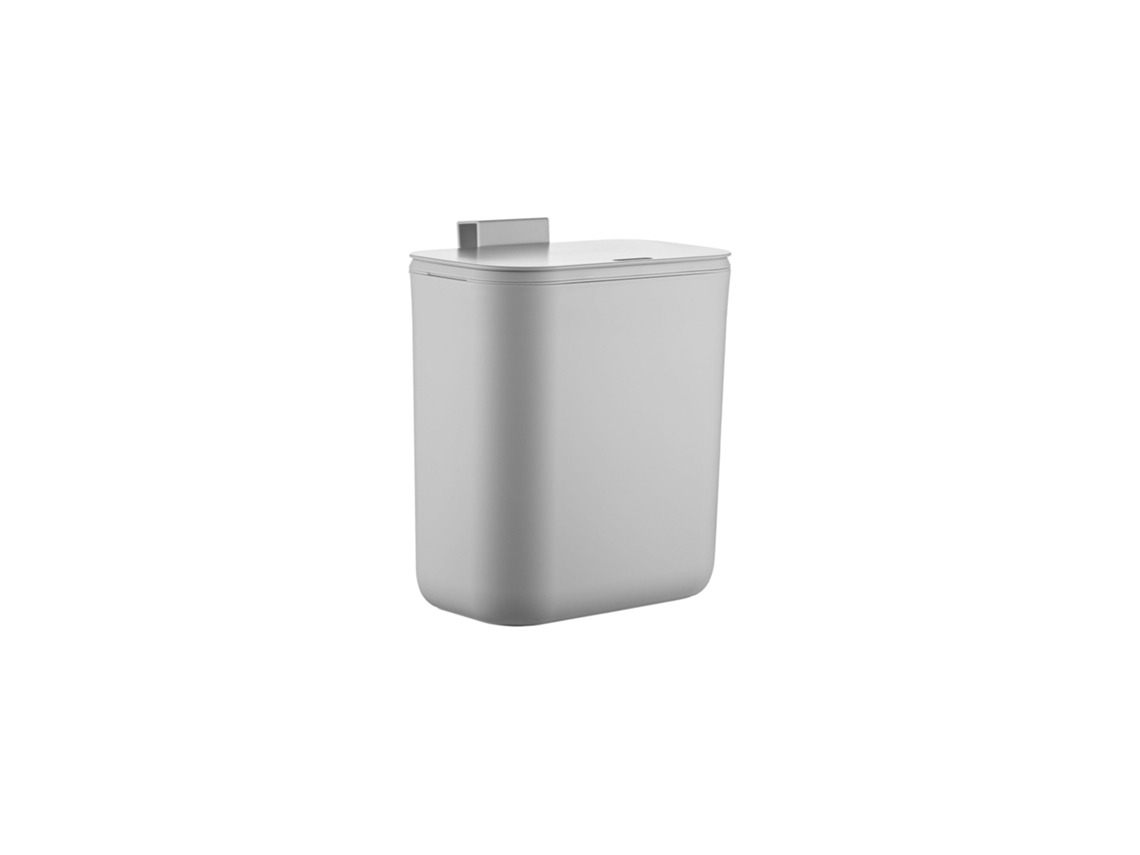 Relaxdays Caixote De Lixo De Cozinha, 9 L, Caixote Suspenso Para Resíduos Orgânicos E Lixo, Plástico, Cinza