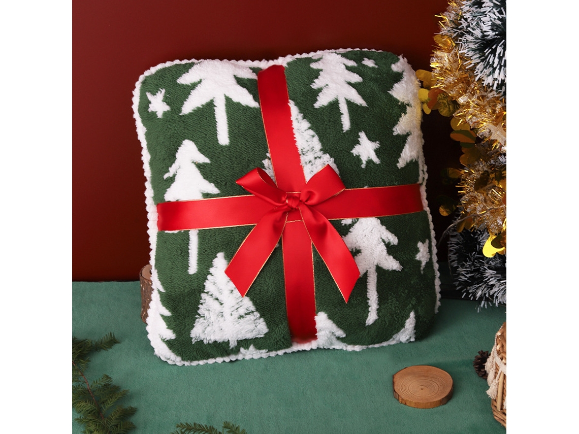 (caja De Regalo De Almohada Navideña - Verde 42 Cm) Almohada De Peluche, Cojín Para Sofá